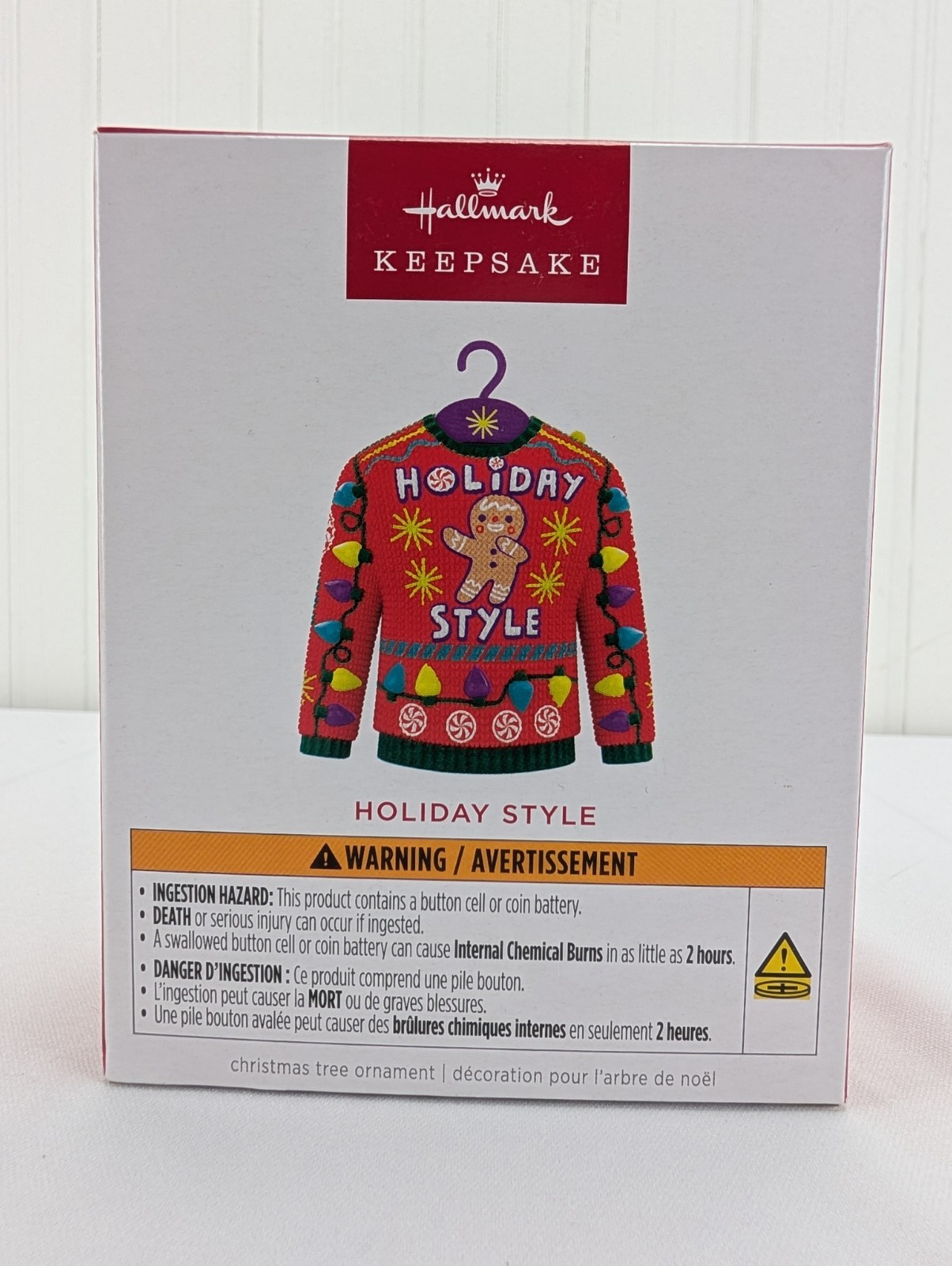 Hallmark Keepsake Ornament Holiday Style Ugly Sweater Magic Light Christmas New
