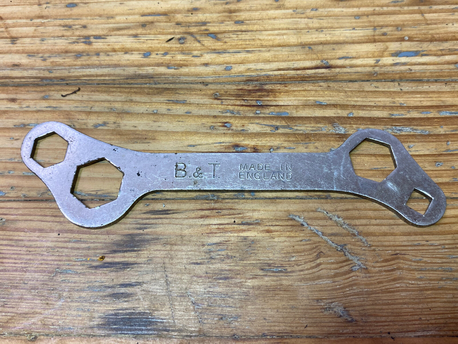 Antique Bicycle Wrench B&T England 