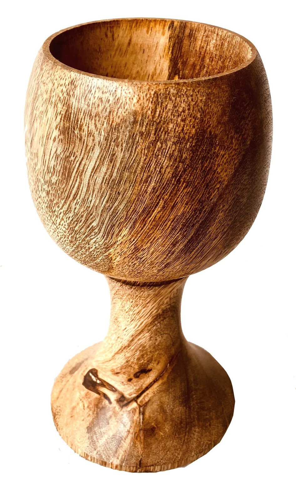 ALADEAN Wooden Goblet - Handmade Vintage Chalice Wine Drinking Cup, 6\