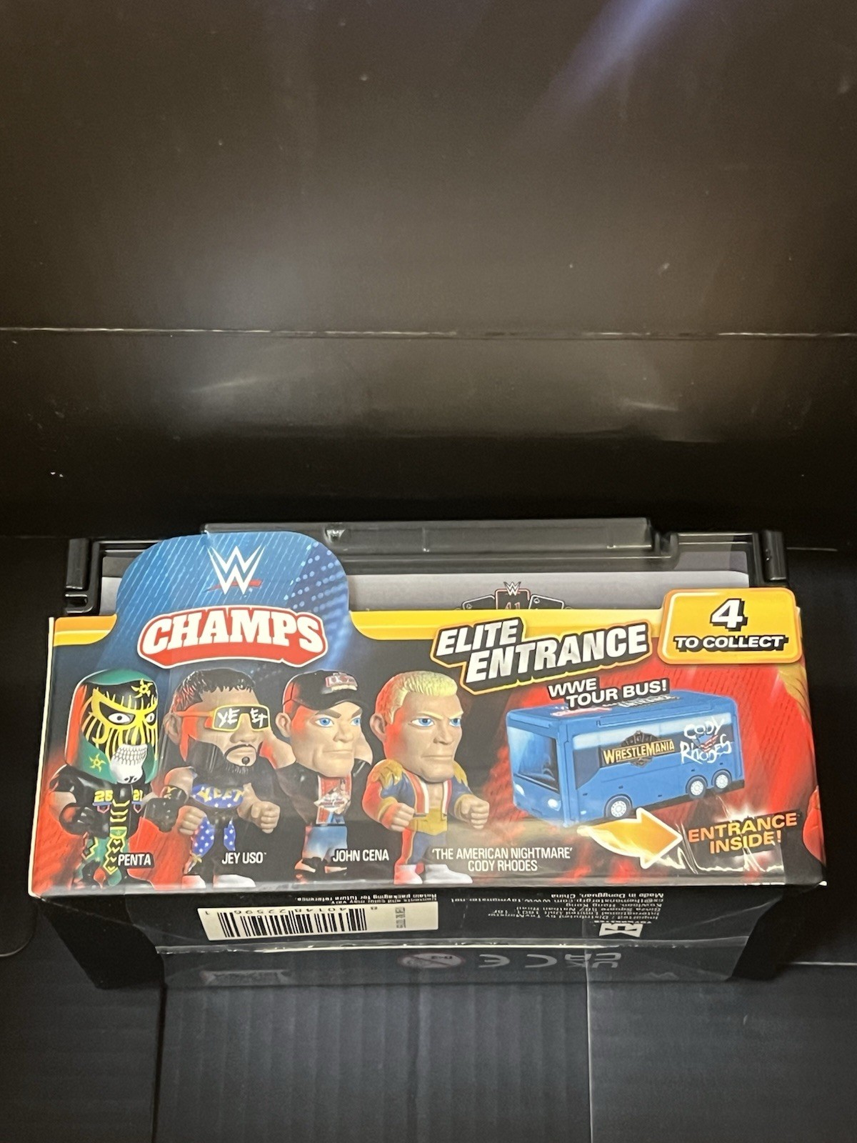 WWE Champs Elite Entrance WrestleMania Black Bus Mini Figures Black New Sealed