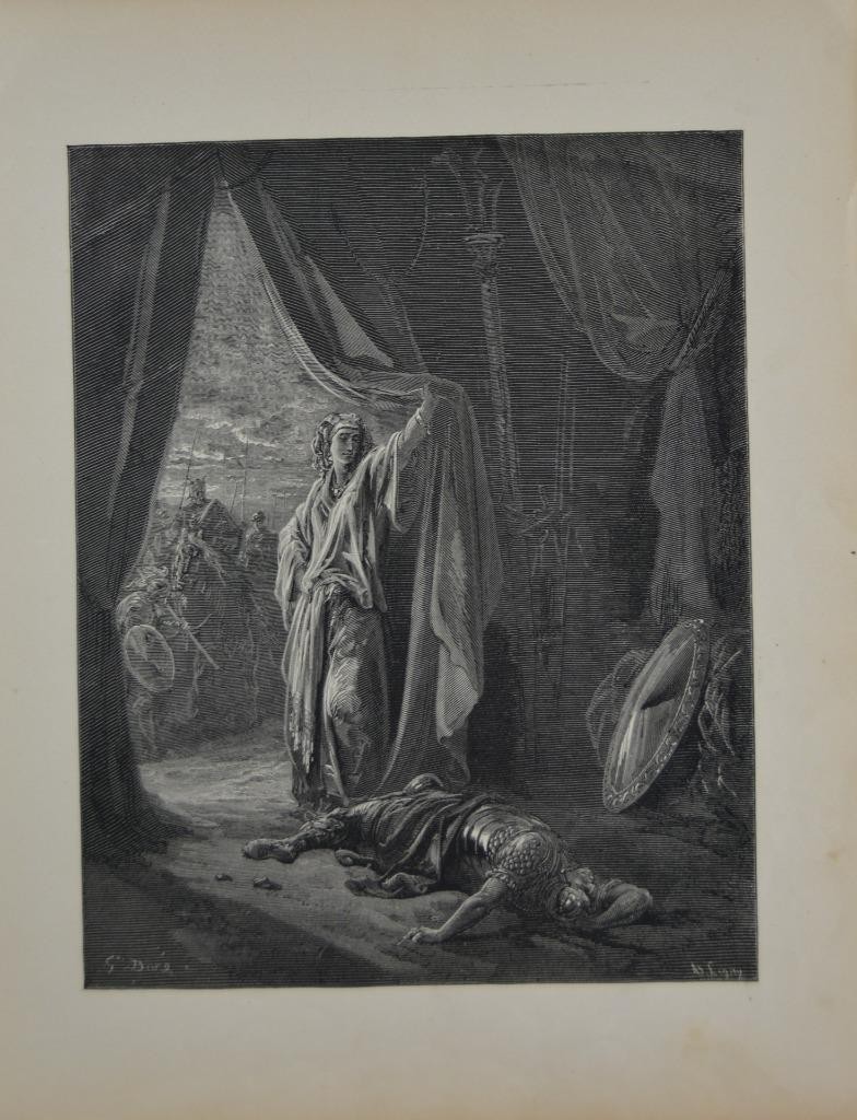 Antique Religious Art Print 1880 Gustave Dore Sisera Slain by Jael Christian Art Antique Religious Art Print 1880 Gustave Dore Sisera Slain by Jael Christian Art