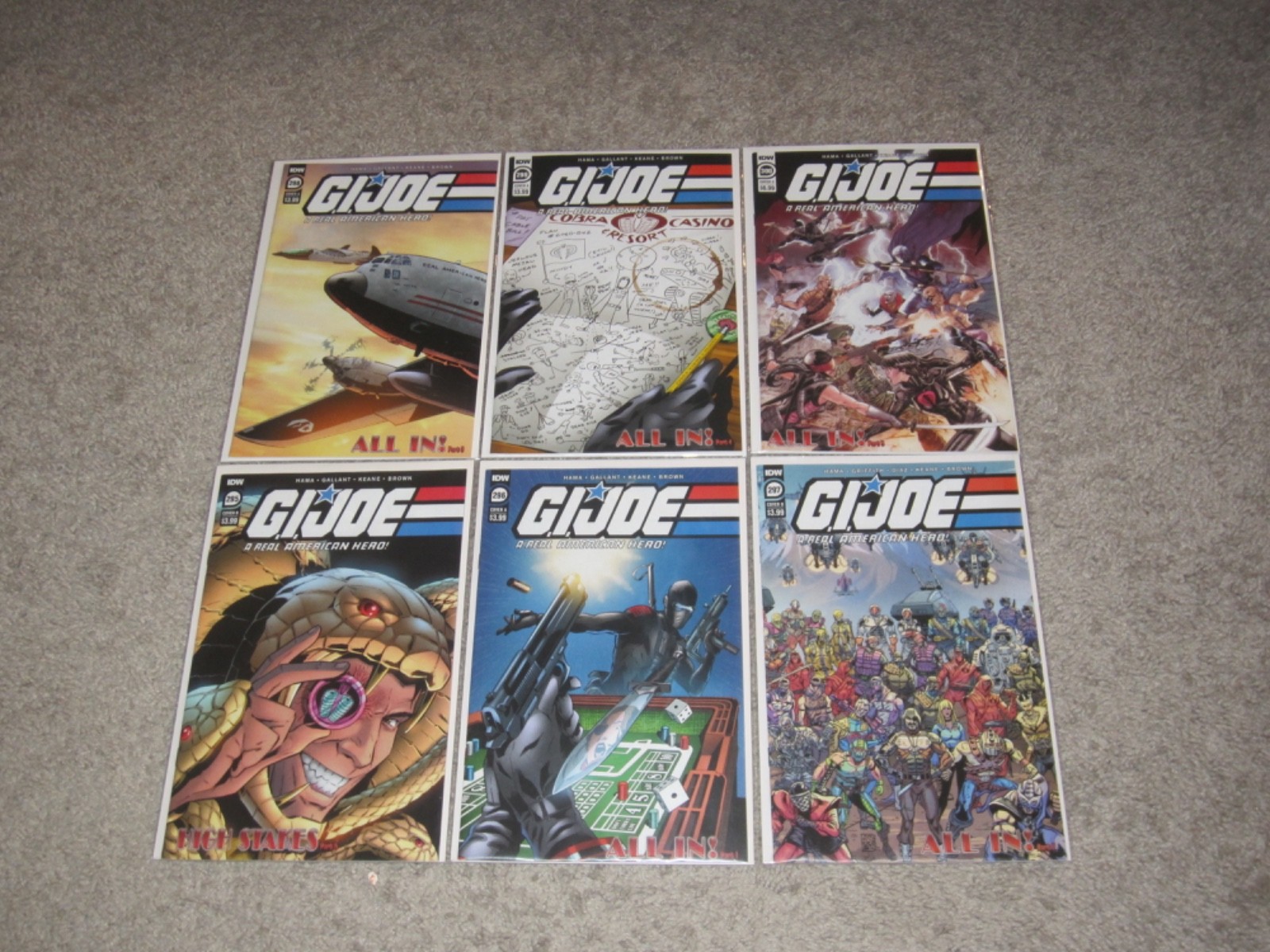 G.I. Joe: A Real American Hero # 295 296 297 298 299 300 IDW Larry Hama NM- Avg.
