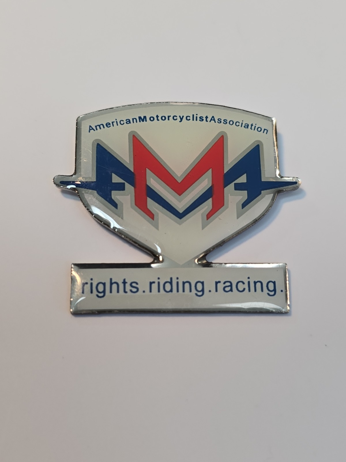 AMA American Motorcyclist Association Lapel Pin Rights Riding Racing