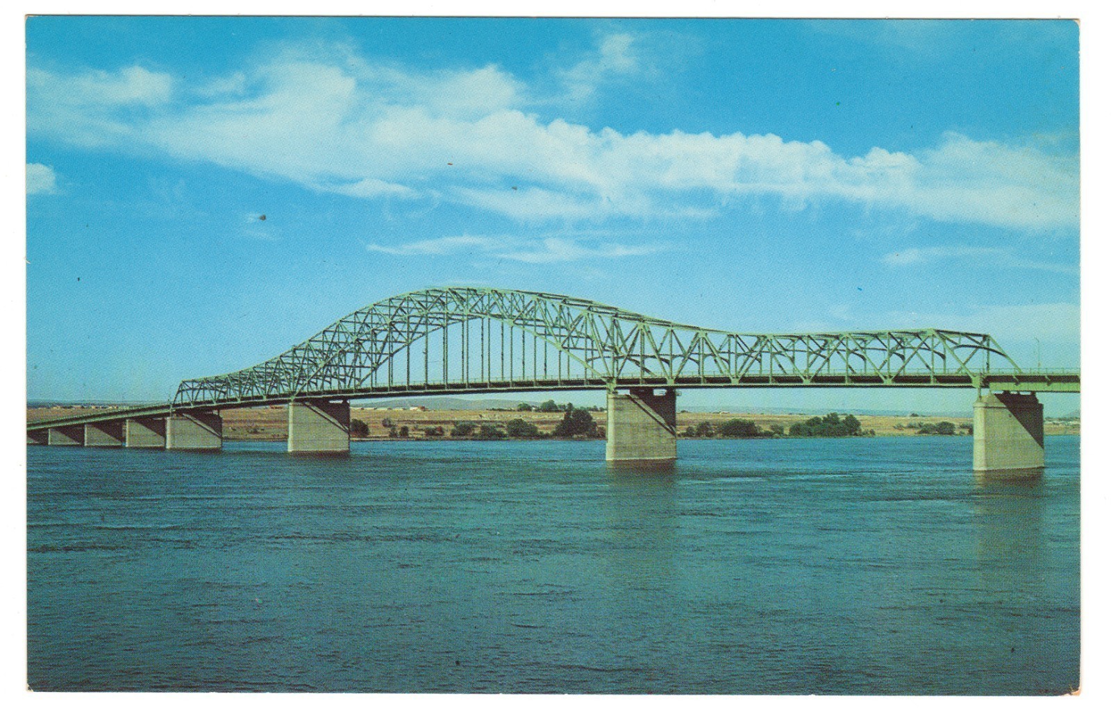 Green Bridge Pasco Kennewick Washington Postcard