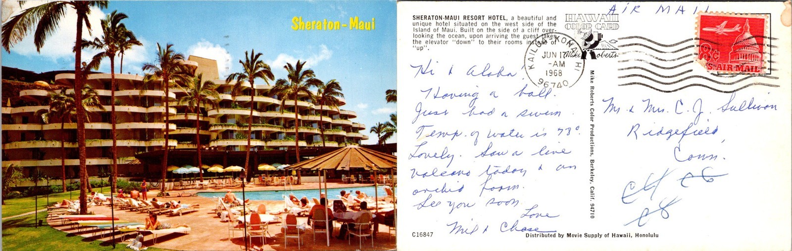 Sheraton-Maui, HI. Postcards used 53742