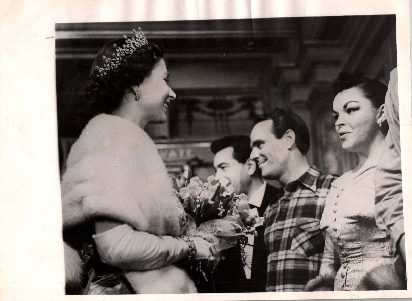HOLLYWOOD Actress Judy Garland + Queen Elizabeth Portrait 1957 ORIG PHOTO MA80