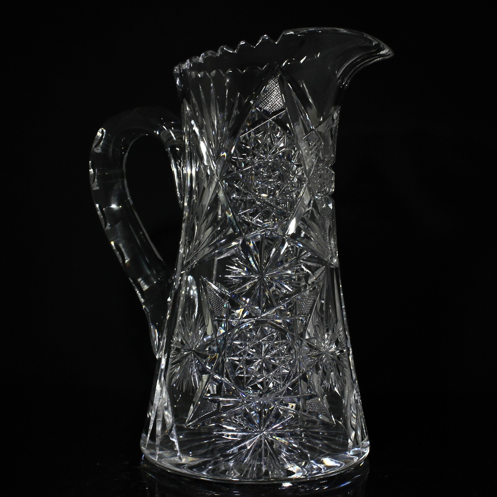 Brilliant Sawtooth Pinwheel Design Crystal Pitcher Brilliant Sawtooth Pinwheel Design Crystal Pitcher