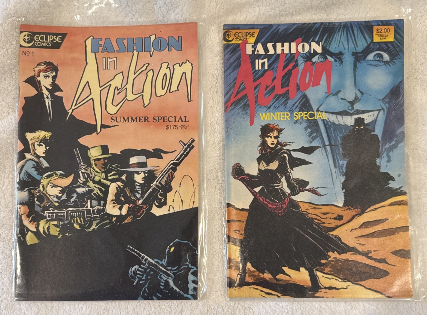 Fashion In Action (1986) Summer Special # 1 • Winter Special # 1 Eclipse Comics Fashion In Action (1986) Summer Special # 1 • Winter Special # 1 Eclipse Comics