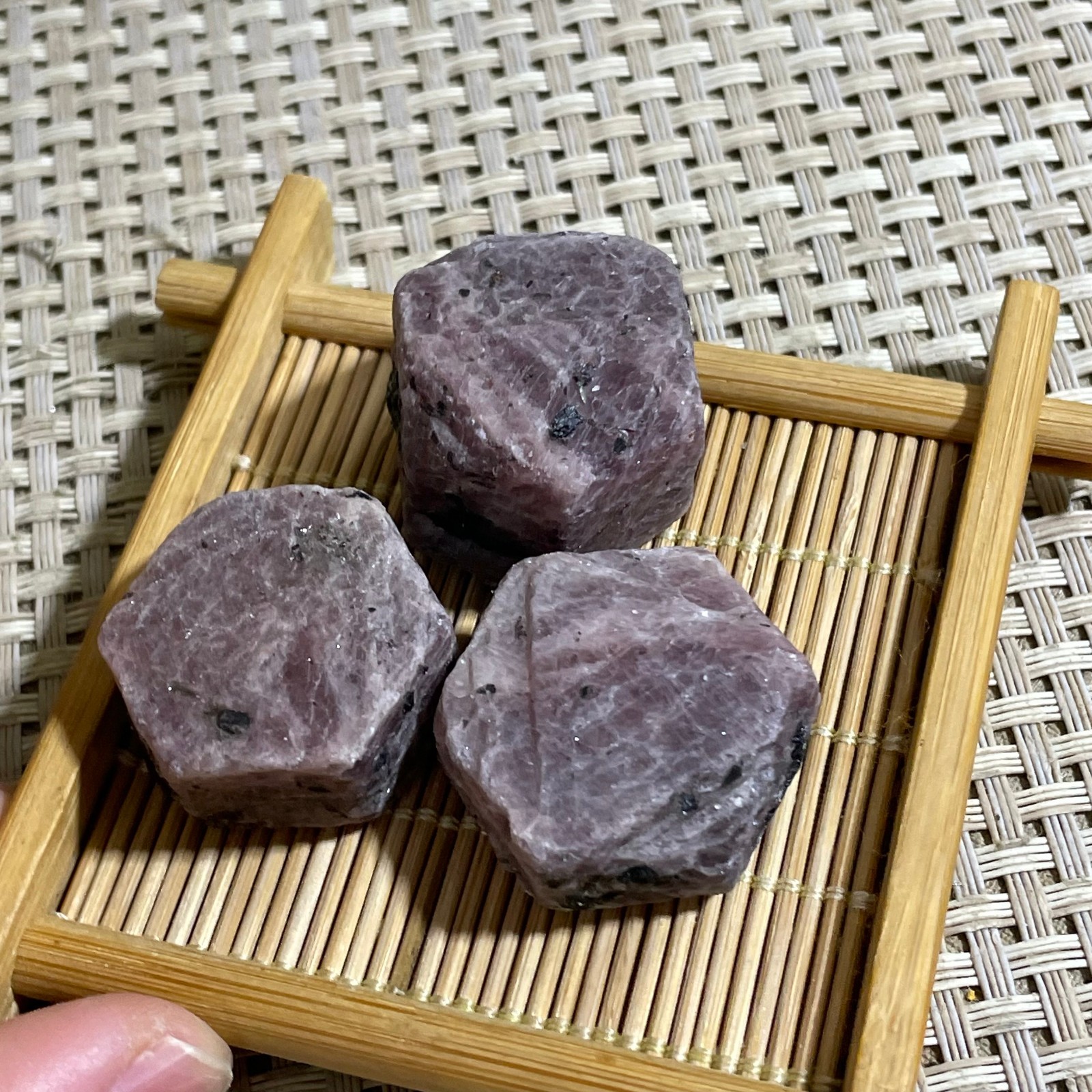 85g Natural Red Corundum Ruby Crystal Rough Mineral Specimen reiki Healing 3pcs