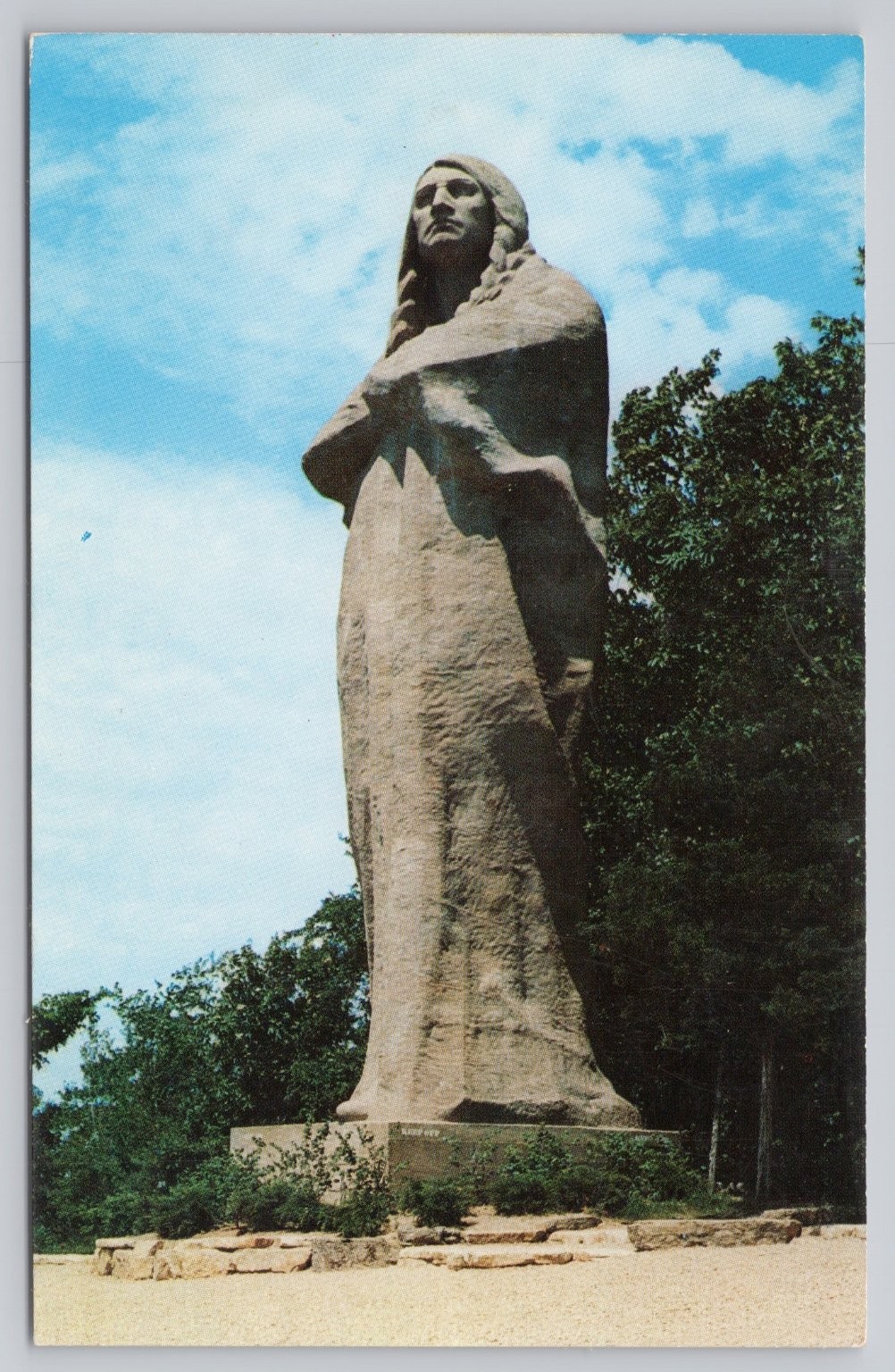 Black Hawk Statue at Eagle\'s Nest Bluff, Oregon, Illinois Postcard