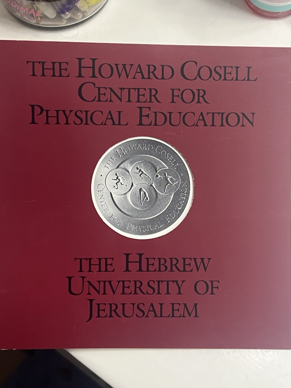 Howard Cosell Center Hebrew University 3” Medallion Presentation Brochure Rare
