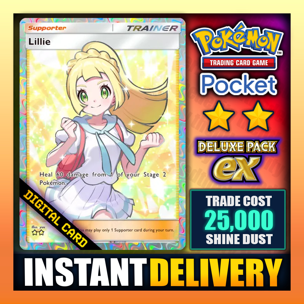 Pokémon TCG Pocket - Lillie Deluxe DX - Digital Trainer Card - ENGLIGH