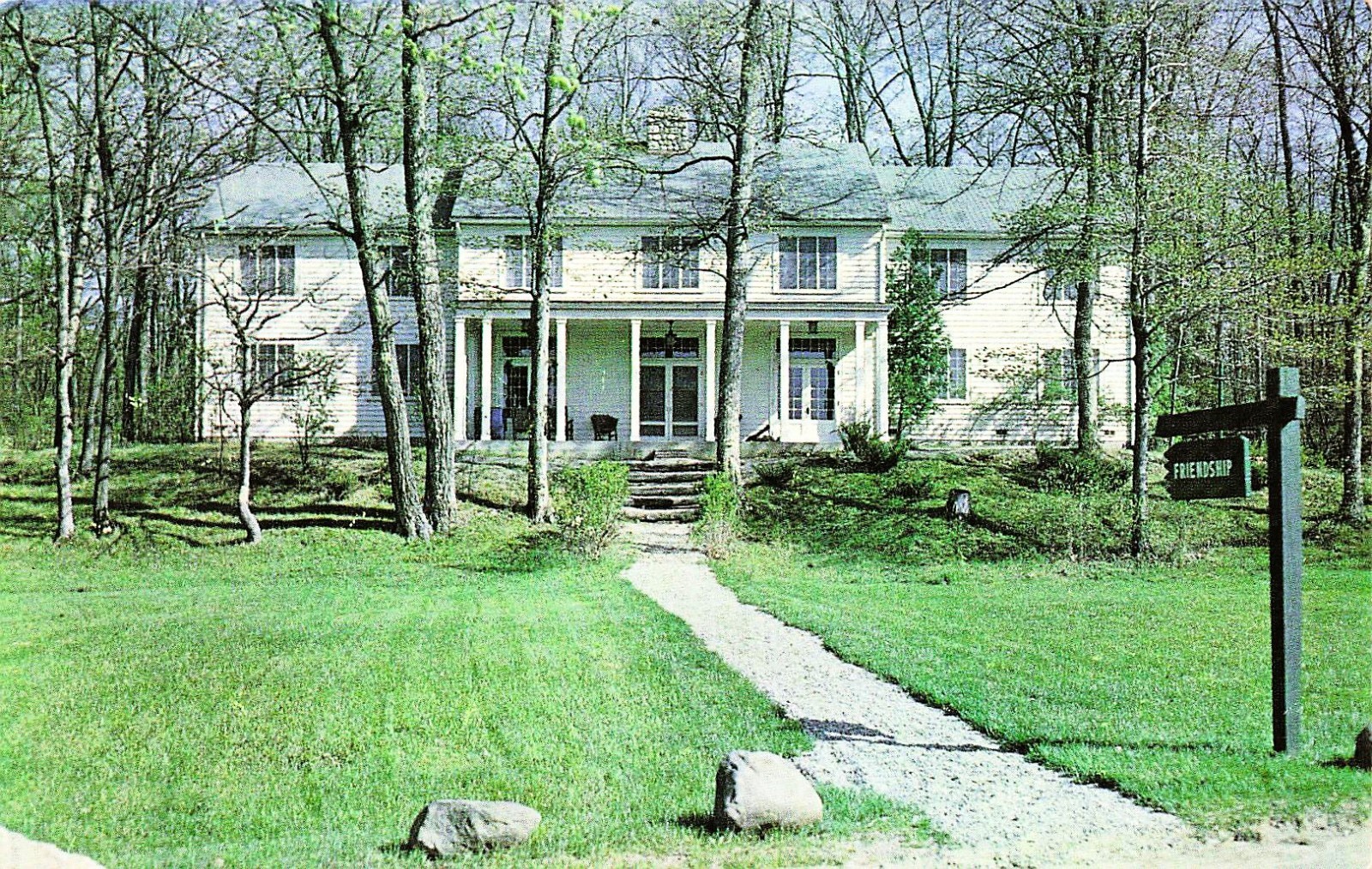 Hartland Michigan Waldenwoods Conference Center Friendship Lodge Postcard K32