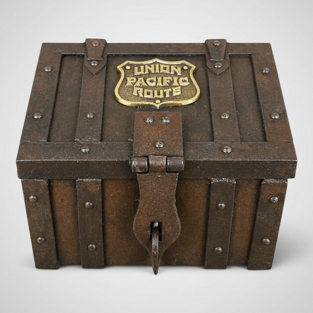 Railroad Cast Iron Strong Box with Brass Tag