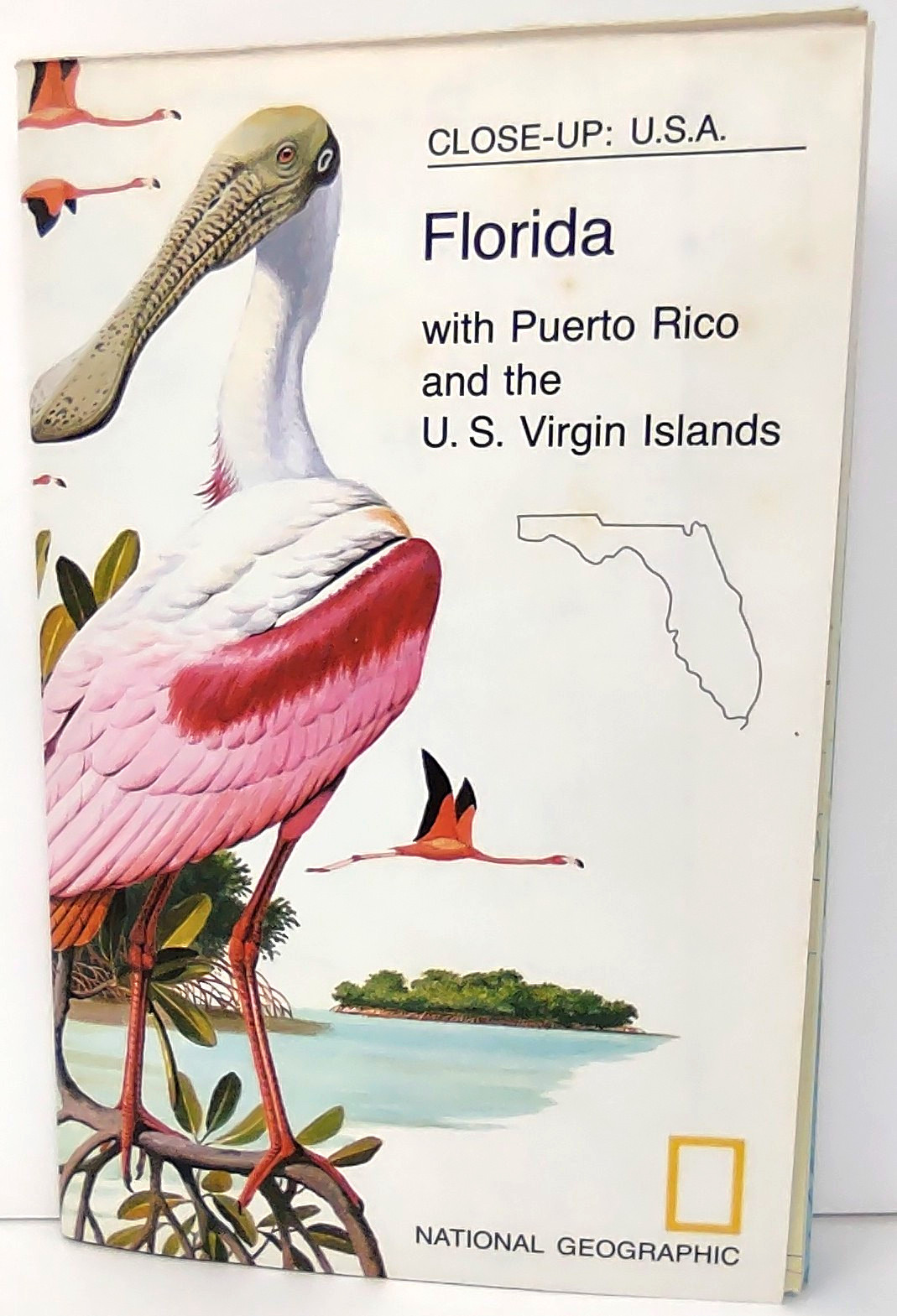 National Geographic Close Up USA Florida With Puerto Rico Map November 1973