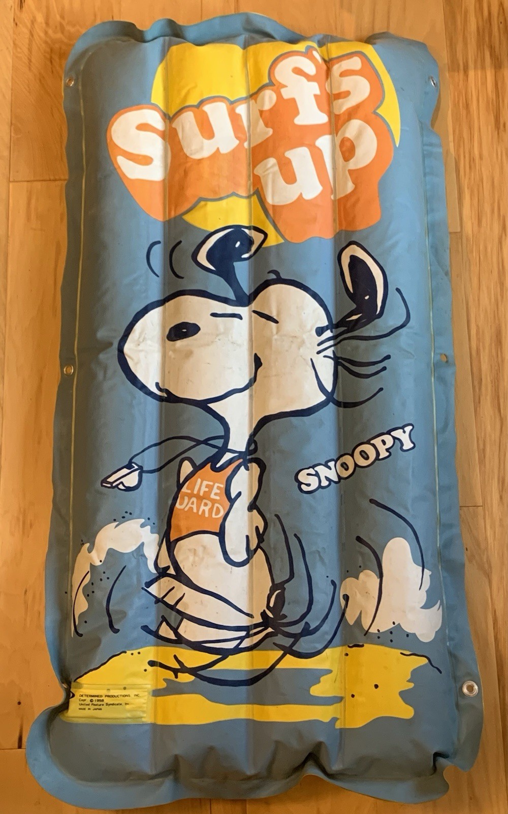 Vintage 1958 Determined Productions Surf’s Up Snoopy Inflatable Raft | Peanuts Vintage 1958 Determined Productions Surf’s Up Snoopy Inflatable Raft | Peanuts