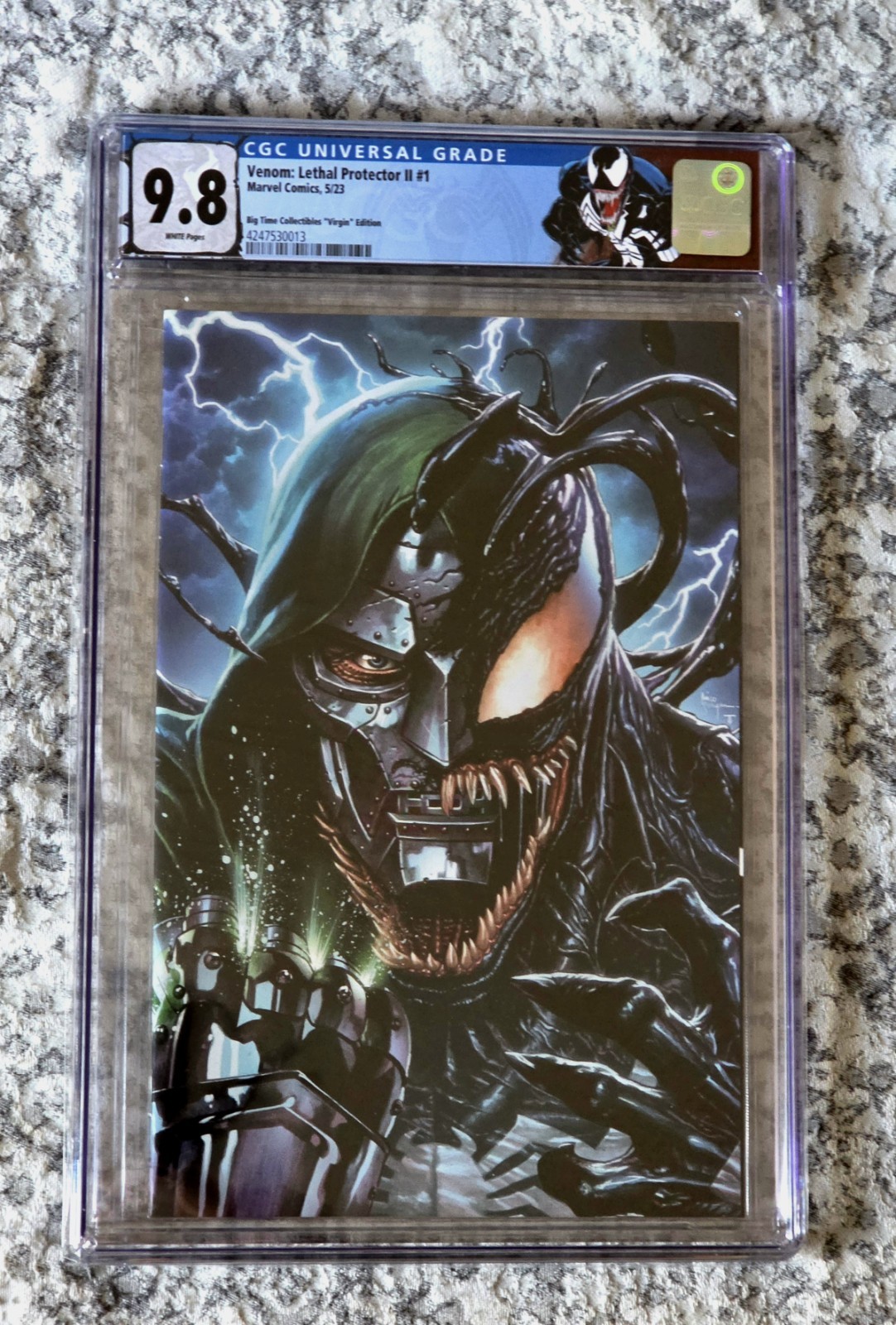 🦠Venom Lethal Protector II #1 CGC 9.8 WP Mico Suayan Doom Virgin Variant 🦠Venom Lethal Protector II #1 CGC 9.8 WP Mico Suayan Doom Virgin Variant