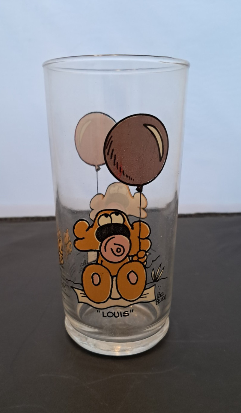 Vintage 1978 Animal Crackers Comic Strip - Louis - Drinking Glass