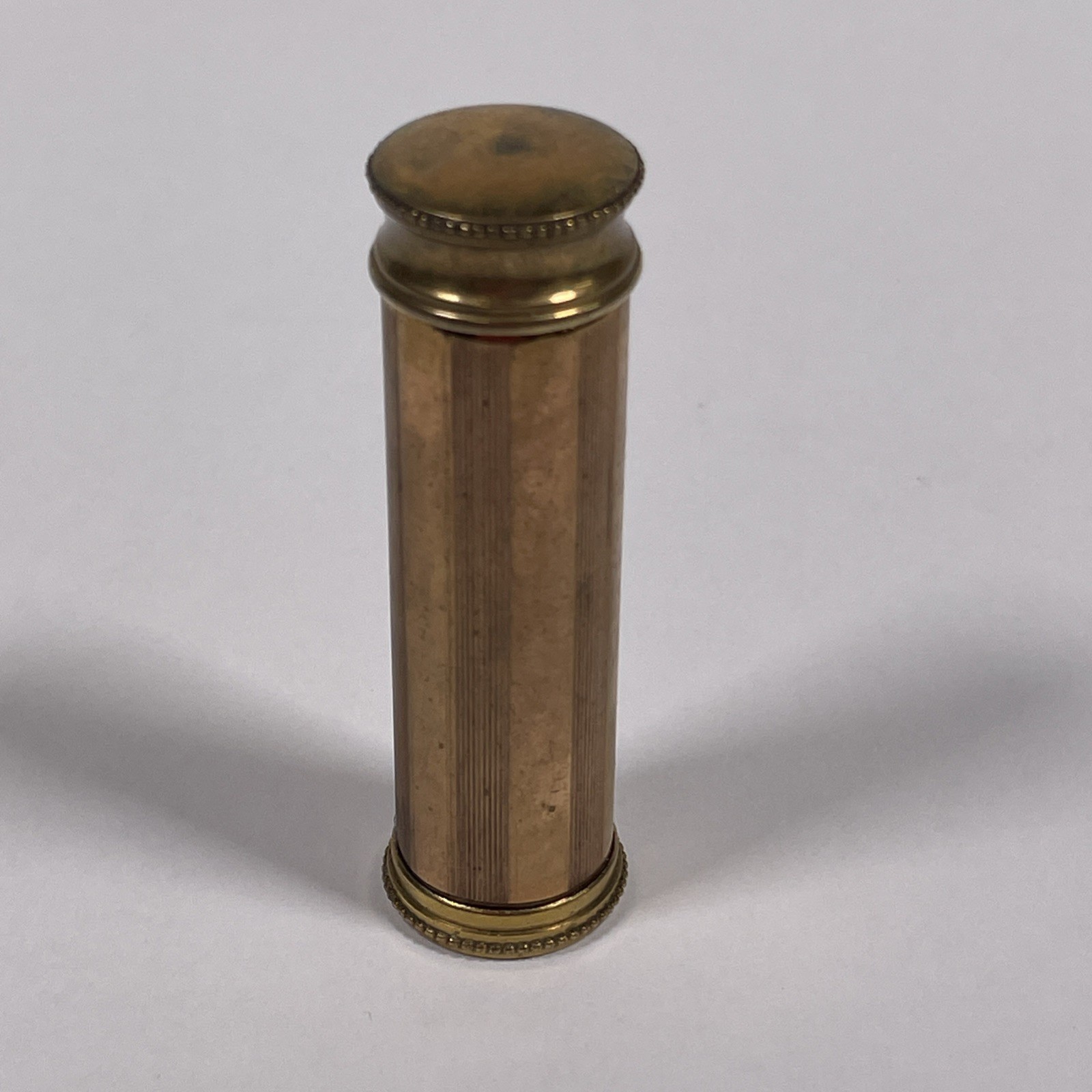 Vintage Le Kid French Brass with Mother Of Pearl Top Portable Perfume Atomizer
