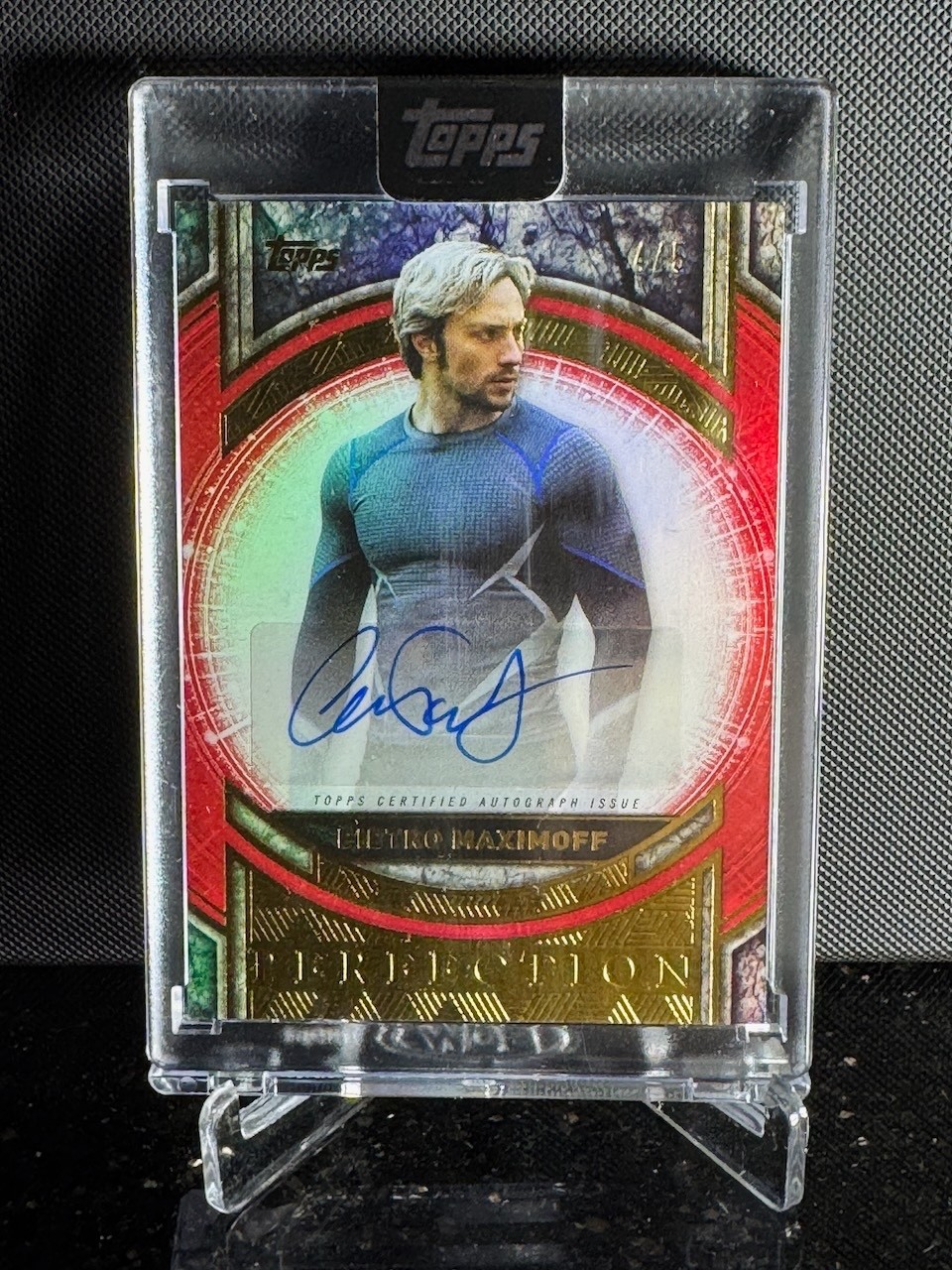 Topps 2025 Marvel The Collector -Aaron Taylor-Johnson-Pietro Maximoff Auto /5