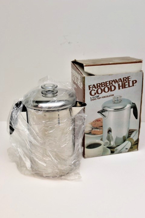 Vintage Farberware No. 780 Stainless Steel 12 Cup Stovetop Coffee Percolator USA