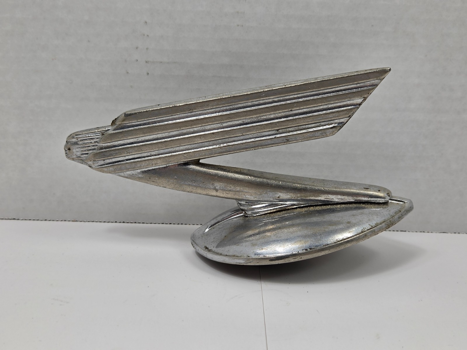 Vintage 1930s Chevrolet Norlipp 80 Art Deco Winged Hood Ornament