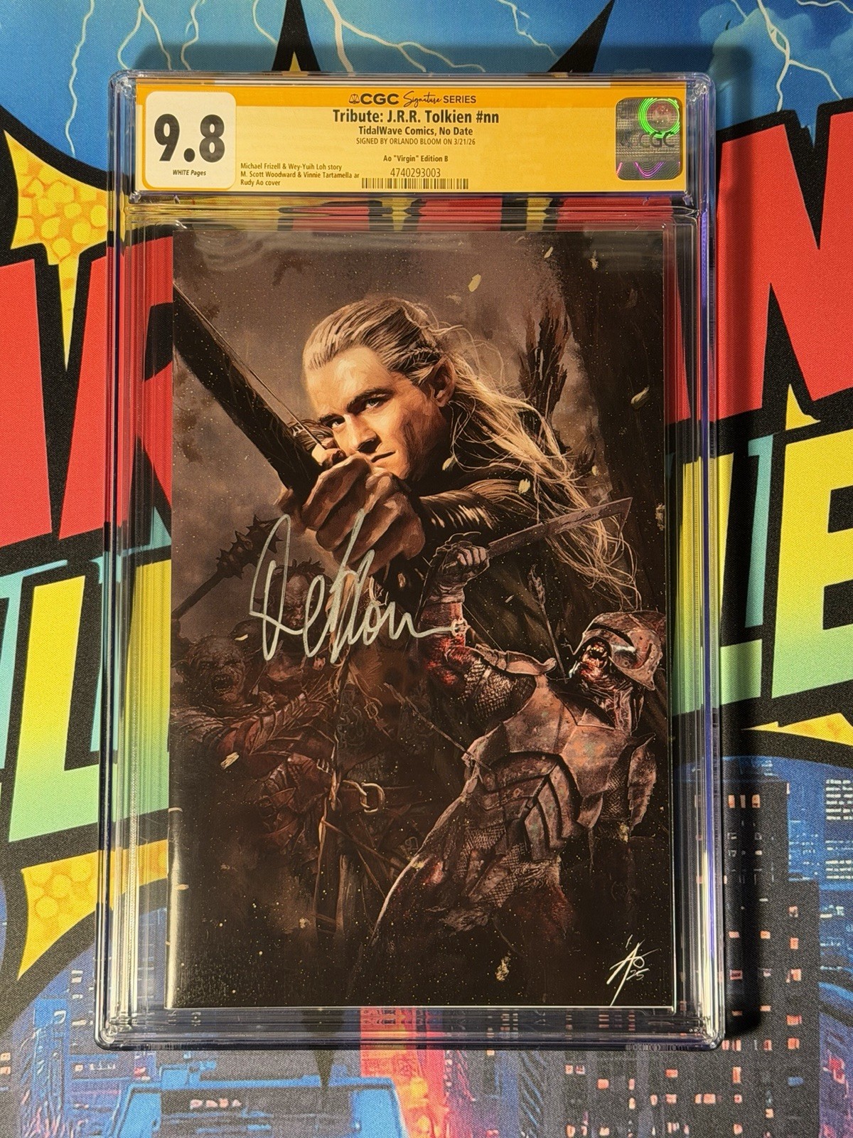 Tribute JRR Tolkien CGC 9.8 Signed Orlando Bloom Lord of the Rings LOTR