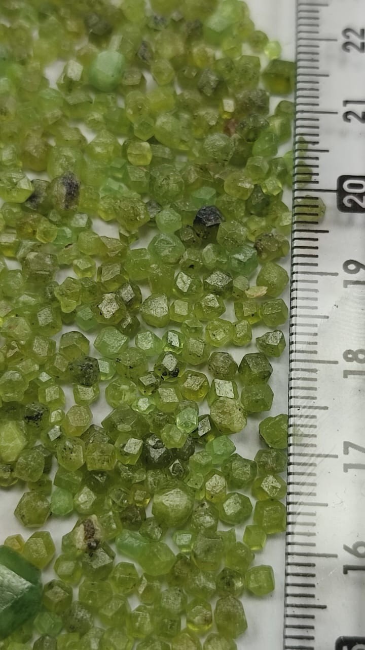 150g Beautiful Green Demantoid Garnets Crystals Having Perfect Formation