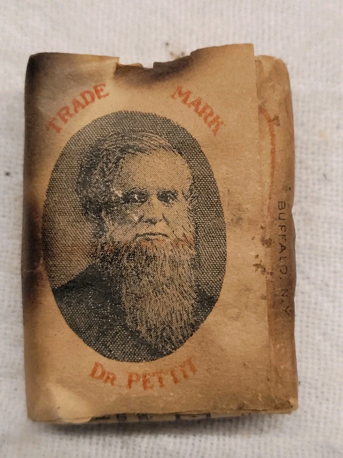 ANTIQUE DR J. PETTIT\'S AMERICAN EYE SALVE ORIGINAL COVER w AWESOME GRAPHICS 