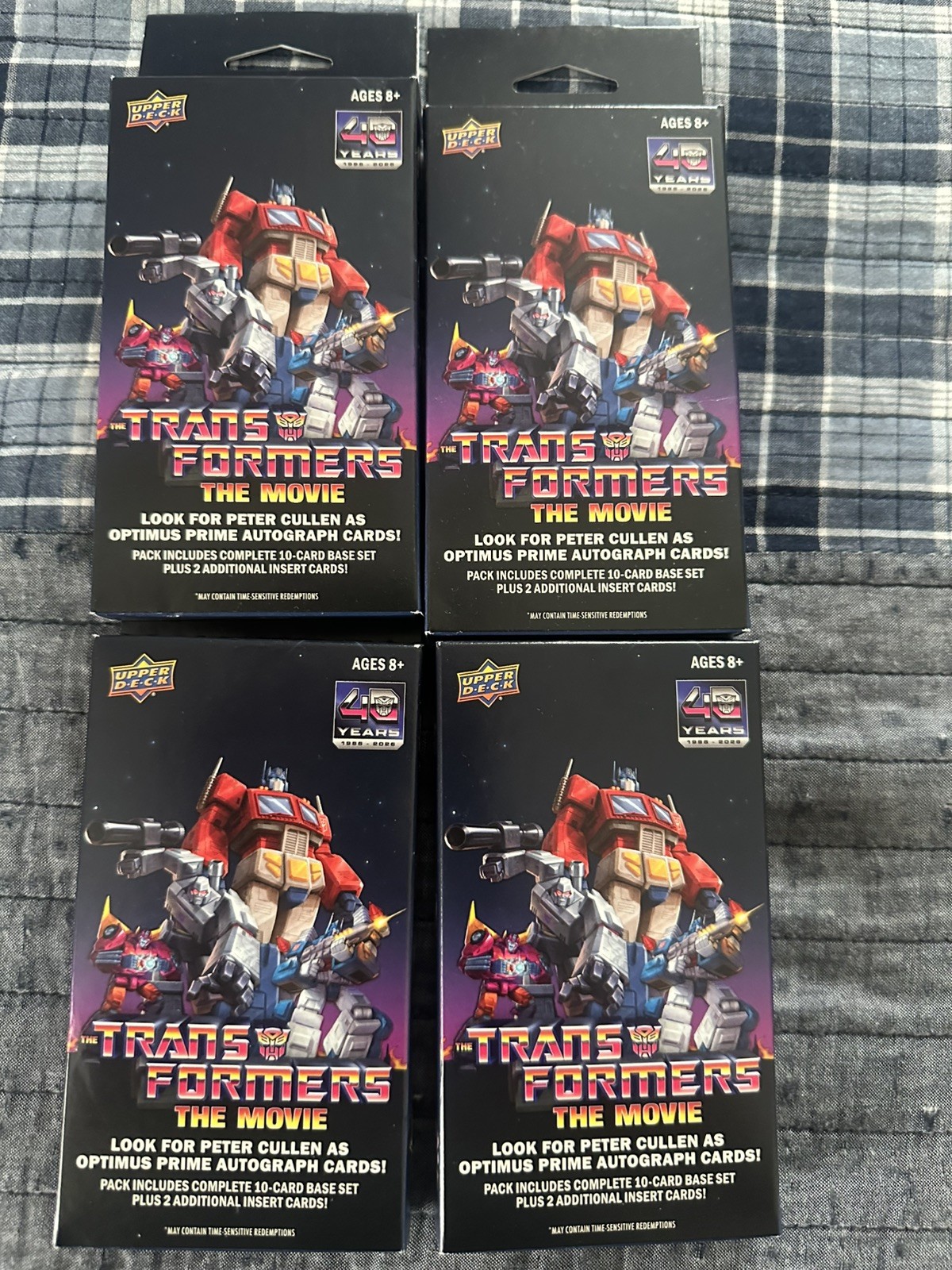 2026 Upper Deck Transformers The Movie 40th Anniversary  Hangers Boxes (x4 Lot)