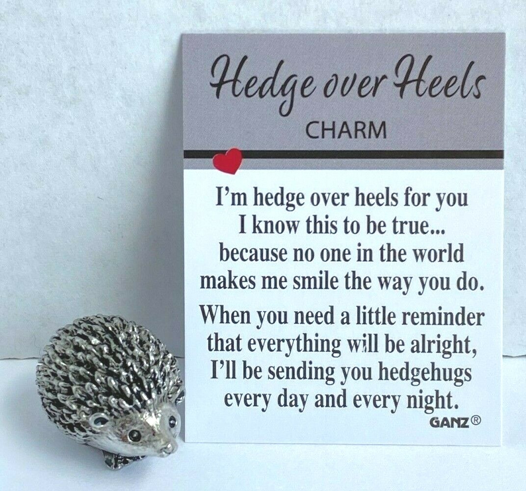 GANZ Silver HEDGEHOG Figurine Token 