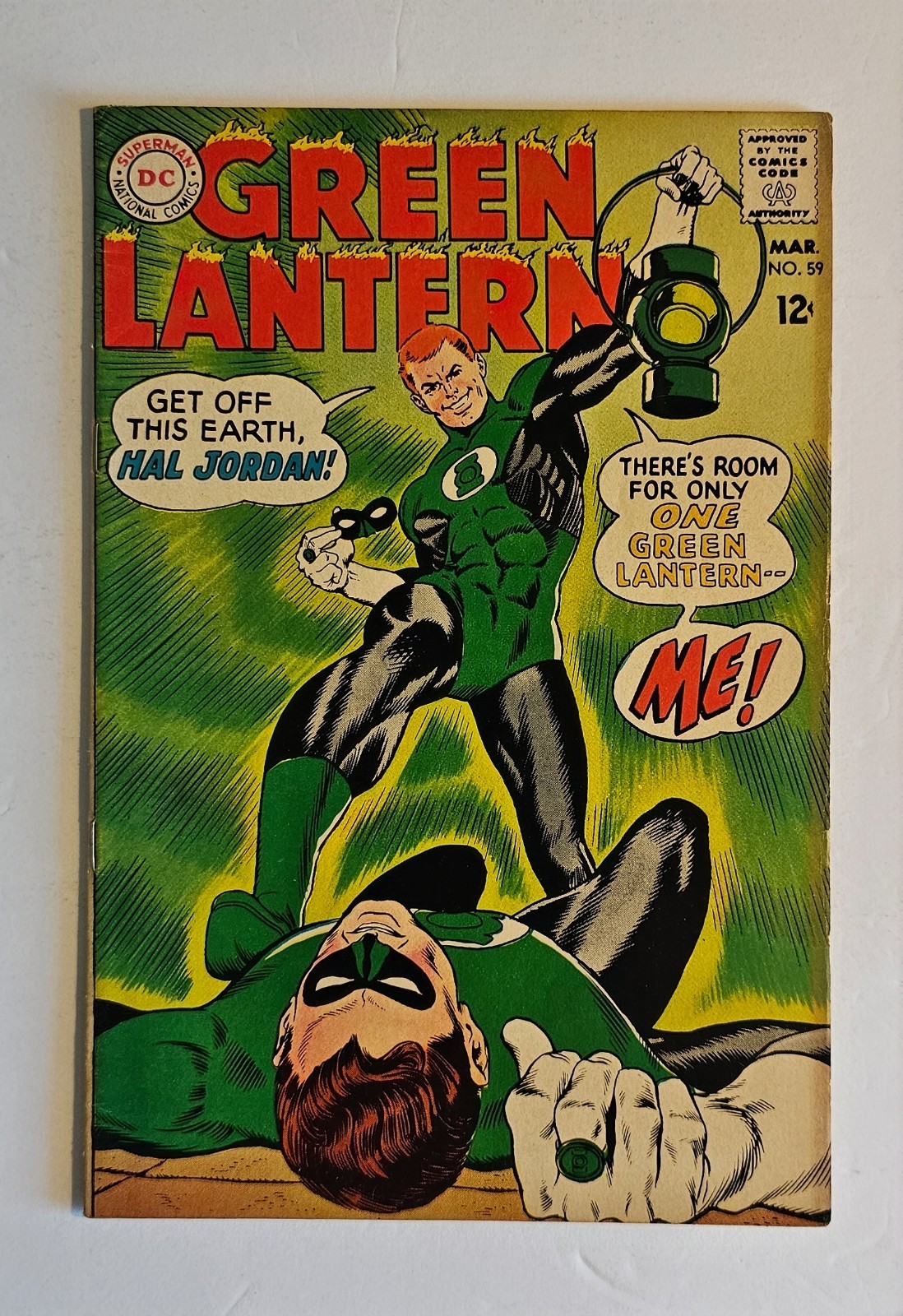 GREEN LANTERN #59 - March 1968 - Introduction of GUY GARDNER - SOLID COPY 