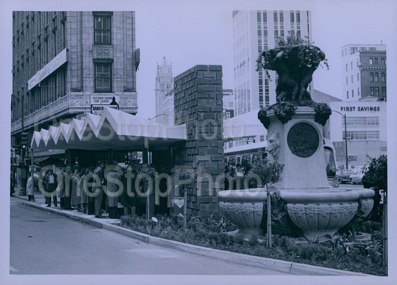 1961 OAKLAND CA Latham Square Shelter Dedication Press Photo