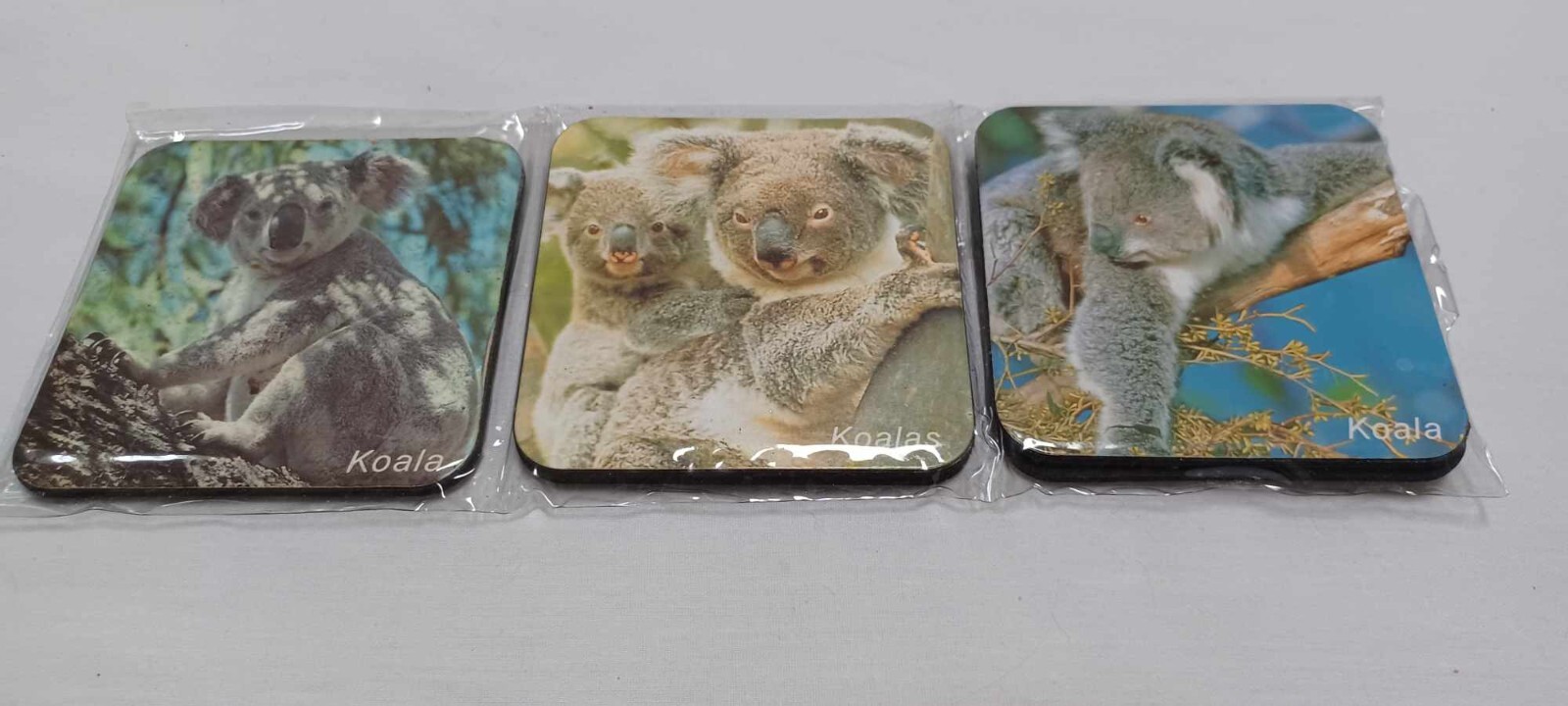AUSTRALIA KOALA BEARS NON-SKID DRINK COASTERS SET OF 5 UNUSED SOUVENIR NEW