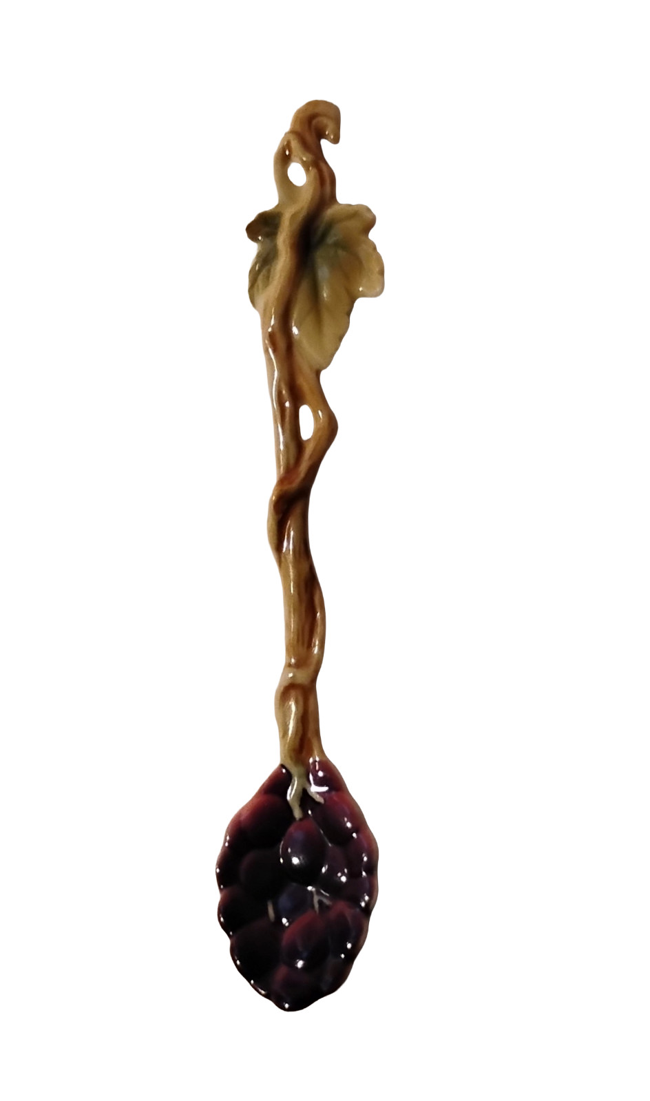 Franz Fine Porcelain Sculptured Grape Design Spoon #FZ00145