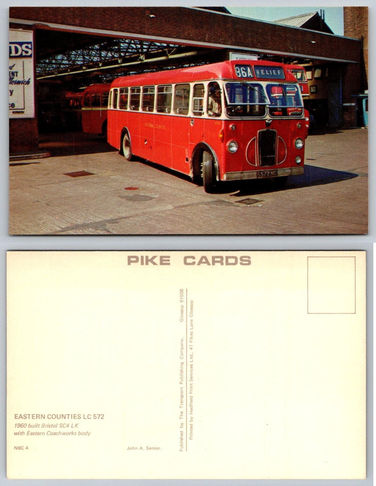 Eastern Counties Bristol Bus Norwich Postcard