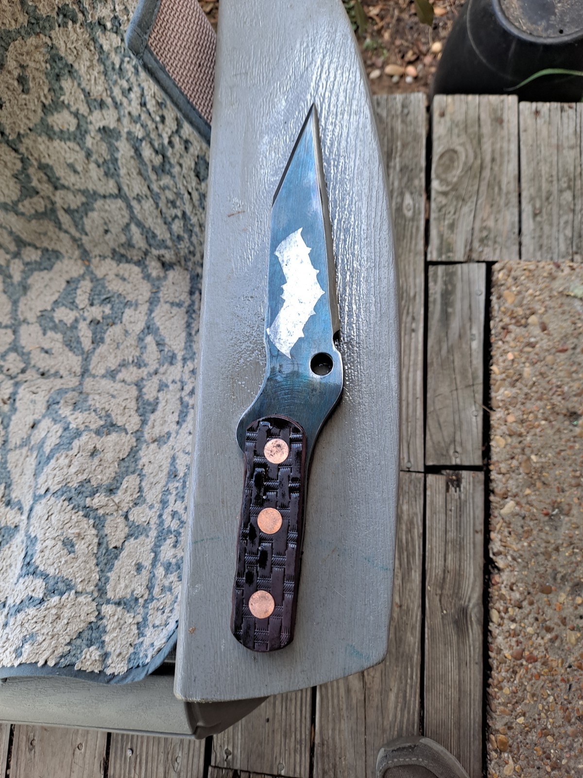 CUSTOM MADE ONE OF KIND NO SPIN SPIN THROWING KNIFE 12\