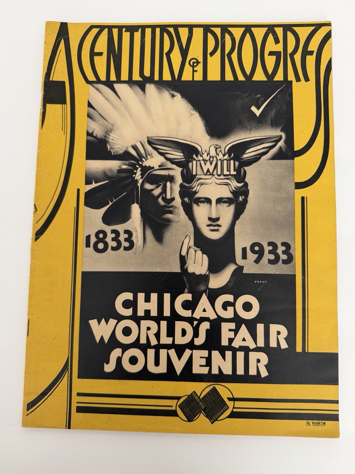 1933 Chicago Worlds Fair Century of Progress Souvenir Book Art Deco Al Martin 1933 Chicago Worlds Fair Century of Progress Souvenir Book Art Deco Al Martin