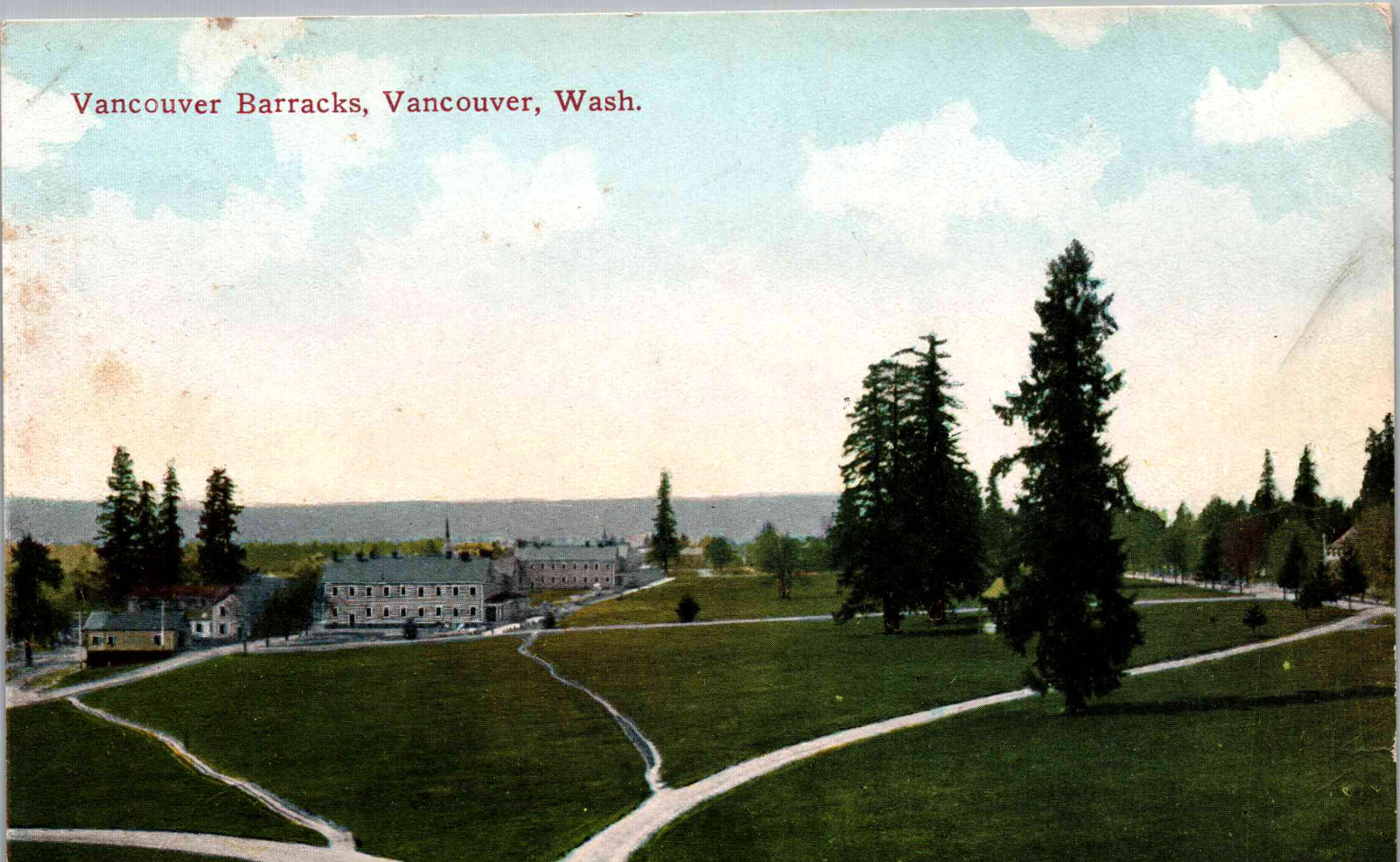 Vancouver, Washington -A View of the Barracks at Fort Vancouver - Military c1908