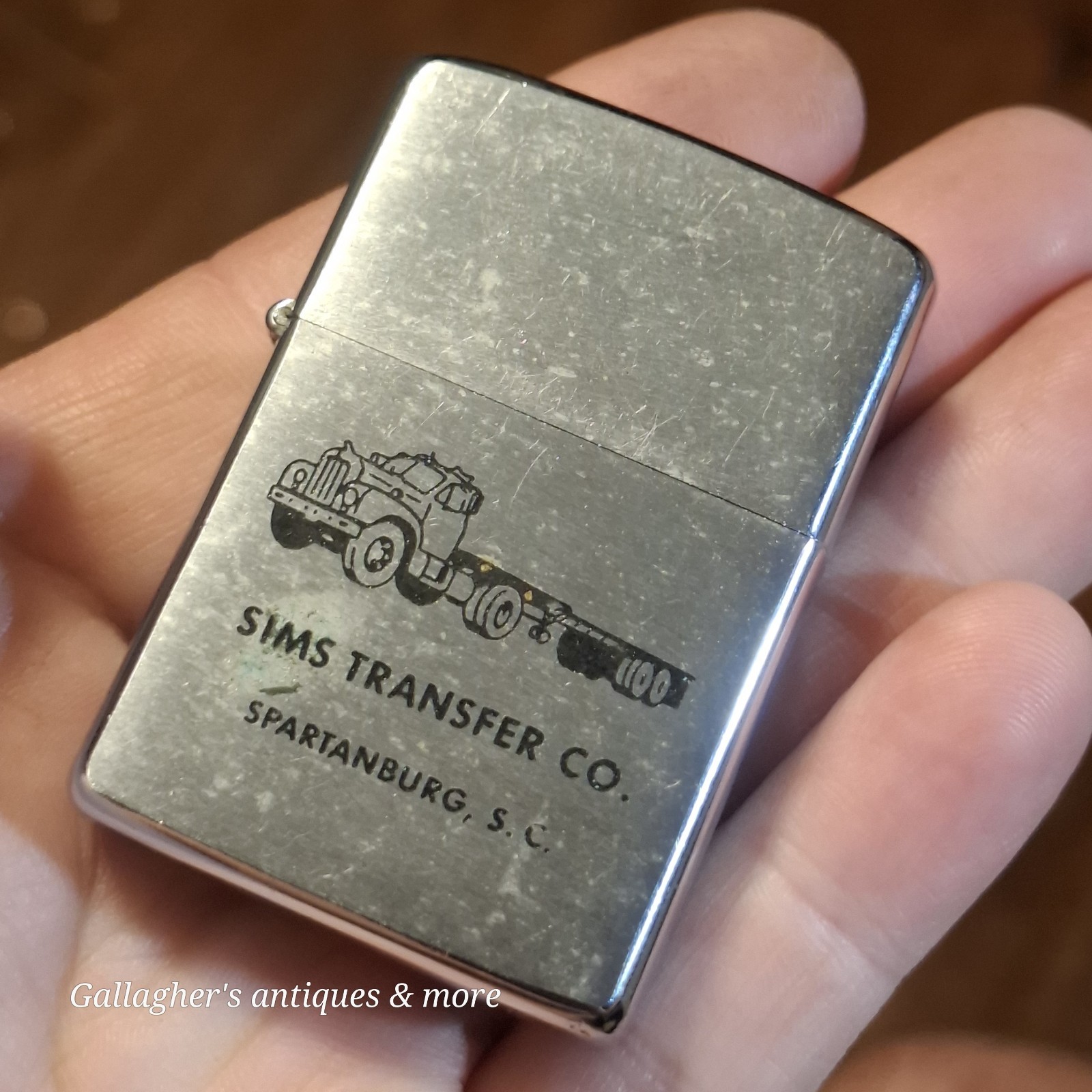 Vintage 1967 Zippo Lighter Sims Transfer Co Spartanburg SC Semi Truck 2517191 Vintage 1967 Zippo Lighter Sims Transfer Co Spartanburg SC Semi Truck 2517191