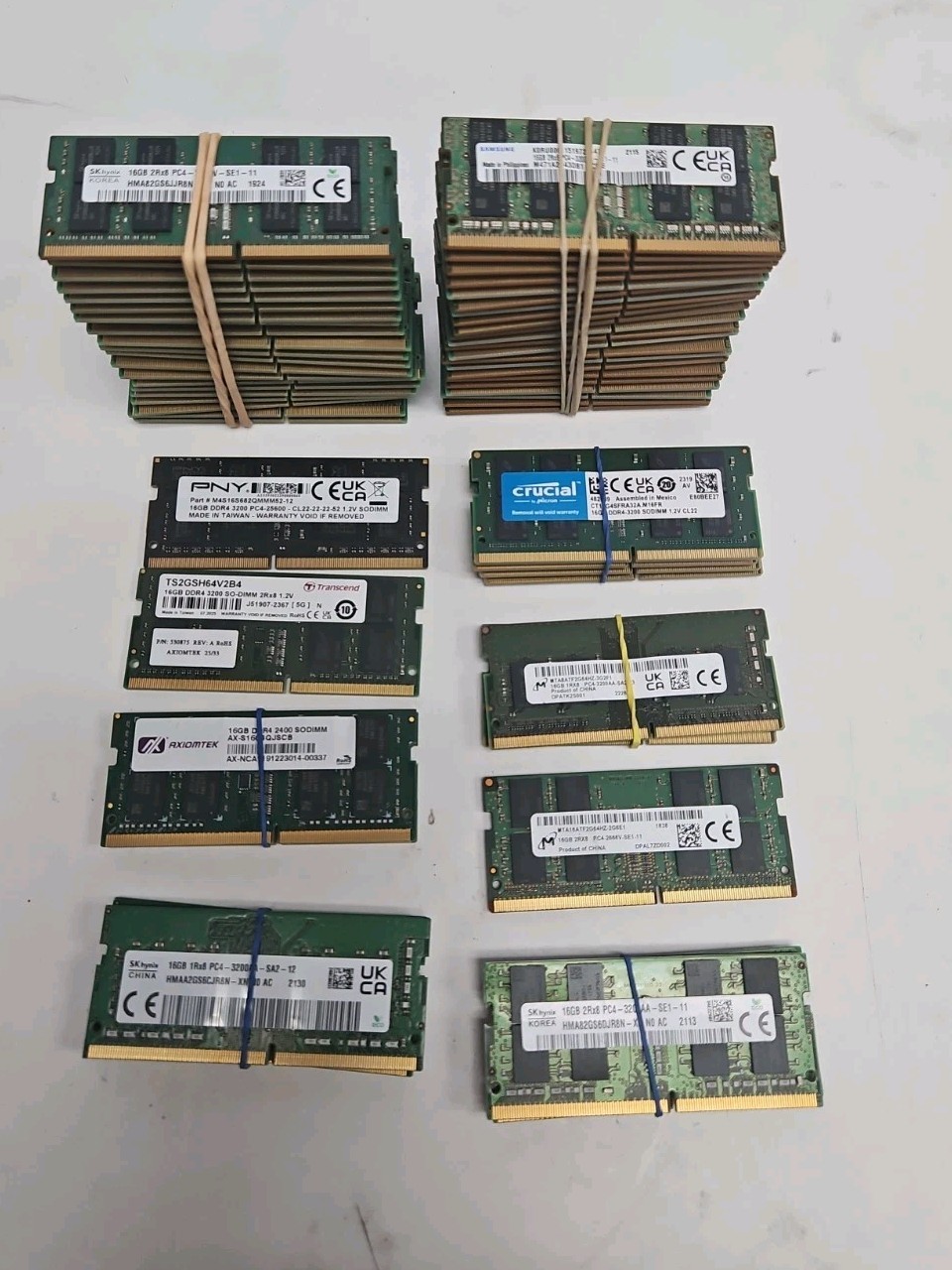 LOT OF (60) DDR4 16 GB Mixed Brands | Mixed Speeds | SODIMM | Tested & Working