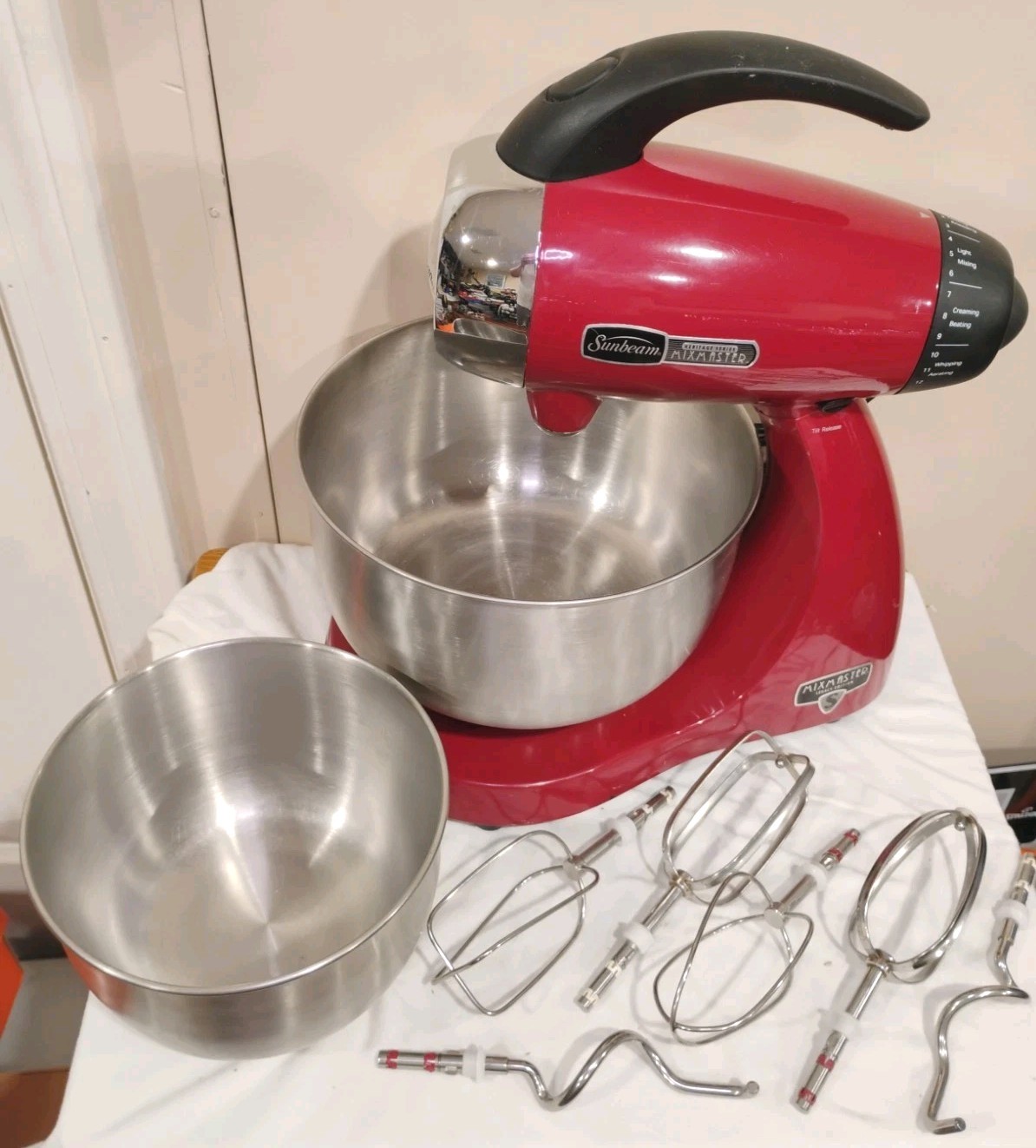 Sunbeam Mixmaster Dual Model Legacy Edition 2349 Heritage Series Red Workhorse