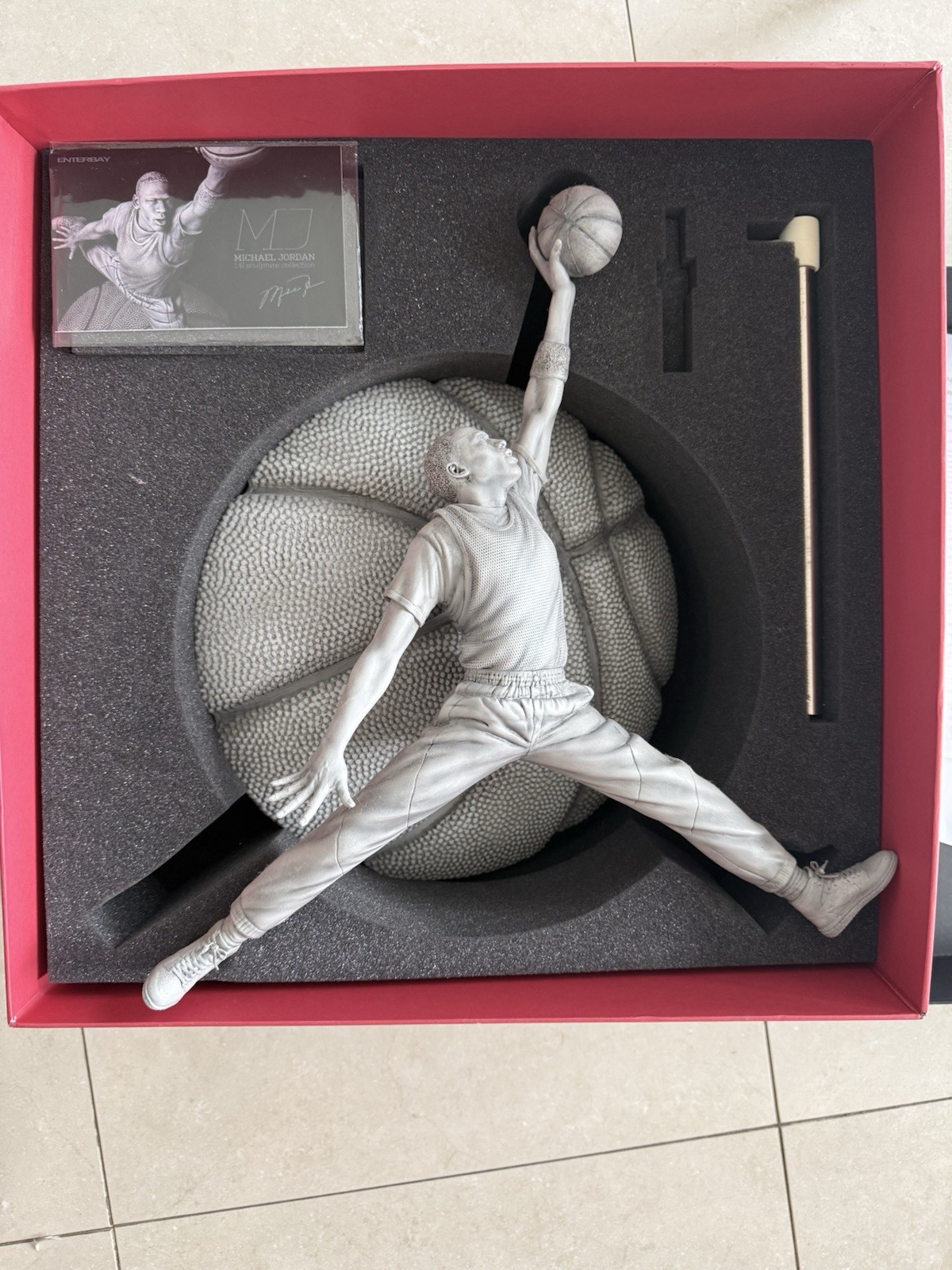 Enterbay Michael Jordan 1/6 Scale Limited Edition Gray Resin Sculpture Boxed
