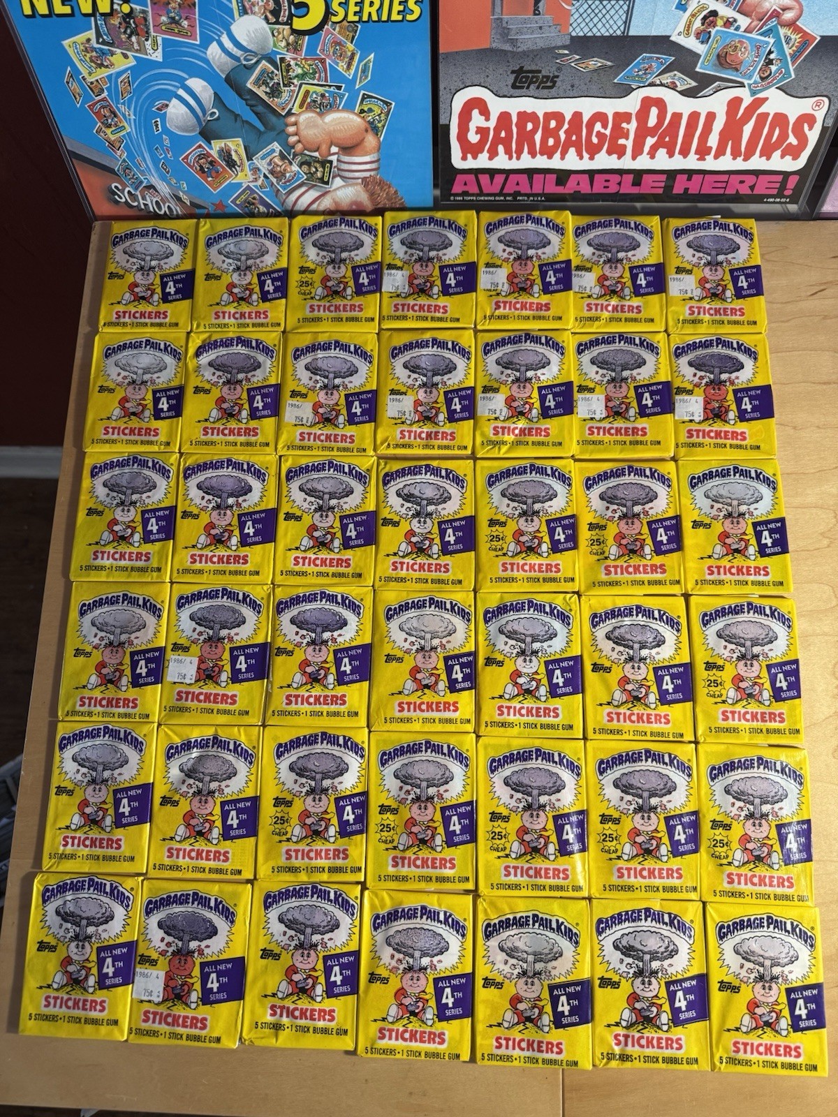 Vtg 1986 Topps Garbage Pail Kids Original 4th Series 4 GPK 48 Wax Packs OS4 Vtg 1986 Topps Garbage Pail Kids Original 4th Series 4 GPK 48 Wax Packs OS4