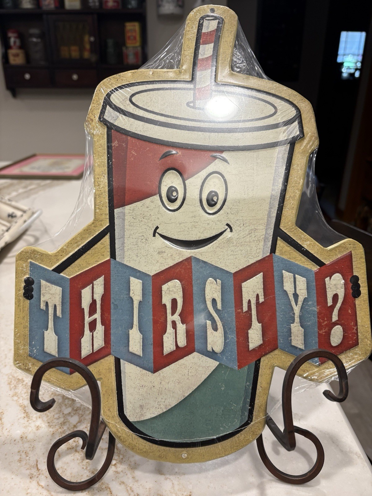 Vintage Style Open Road Metal Movie Theater Drink Sign 14 X 10.5