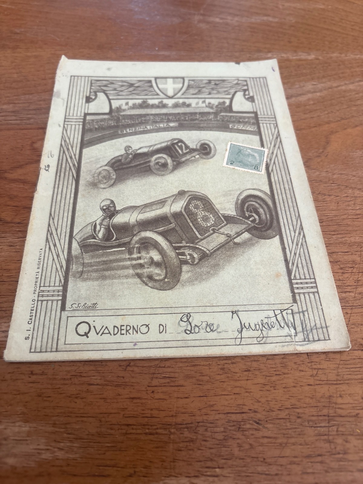 Achille Varzi-Automobobilismo ’20s - Notebook with racing car ’30s