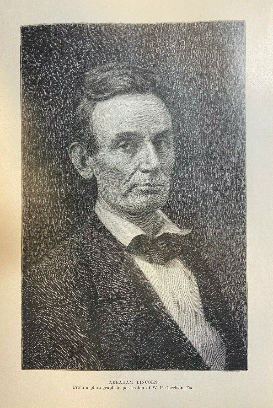 1885 Vintage Magazine Illustration Abraham Lincoln Without A Beard