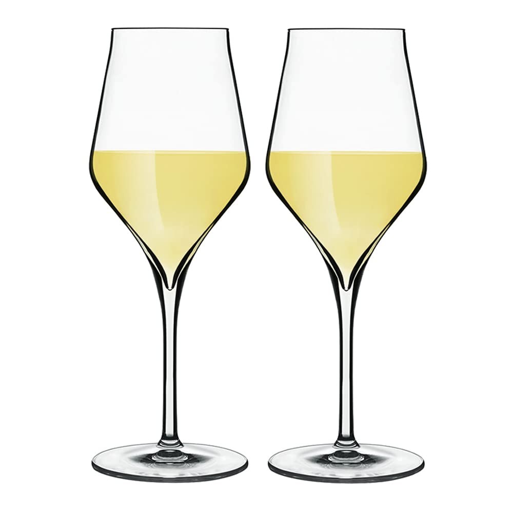 Luigi Bormioli Supermo 11.75 oz Chardonnay White Wine Glasses, Clear