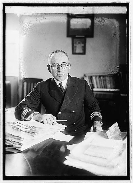 Photo:Commander Stanford C. Hooper US Navy 1922 Portrait Desk