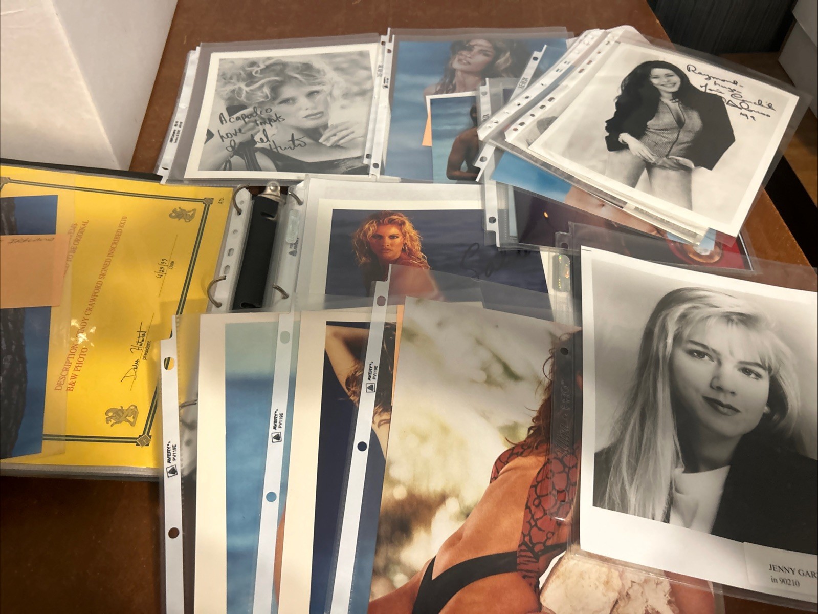 Lot Of 8 X 10 Models Actresses . Sable , Cindy Crawford,Kathy Ireland, Many More
